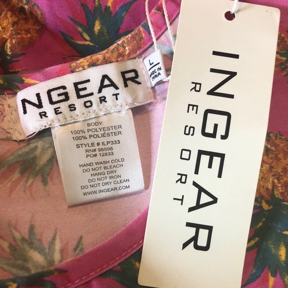 INGEAR RESORT sz XXLarge Pineapple Graphic Tankdress Beach Resort Summer $59 NEW - Picture 8 of 16